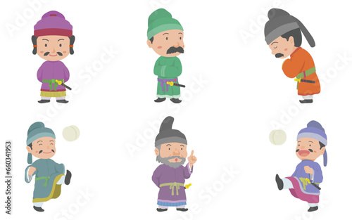 古代日本の貴族　イラストセット