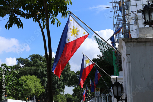 Philippine national flag hoisted at Malacanang Palace, Manila , Philippines
 photo