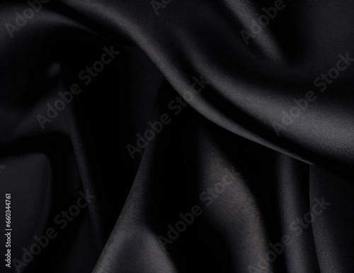 Black luxury fabric texture background with copy space