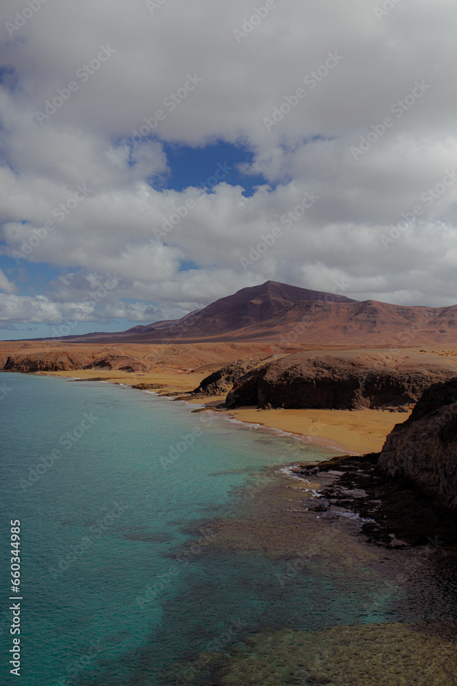 Parque natural de los Ajaches en Lanzarote (Islas Canarias).