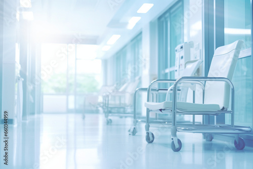 Abstract blur hospital clinic medical interior background