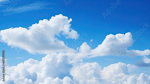 blue sky with cloud closeup . Generative AI