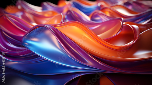 Abstract background spiral line 3d chaotic glossy. Background concept. Generative AI