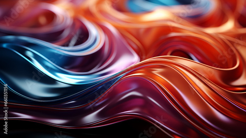 Abstract background spiral line 3d chaotic glossy. Background concept. Generative AI