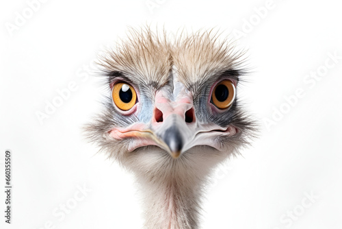 Inquisitive Ostrich Close-up