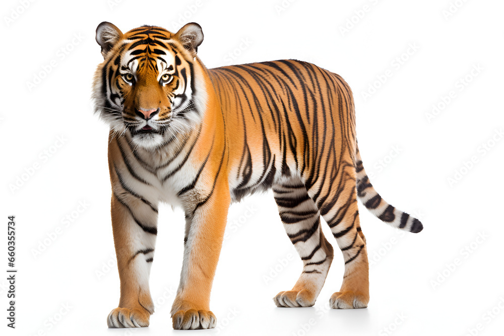 Obraz premium tiger isolated on white background