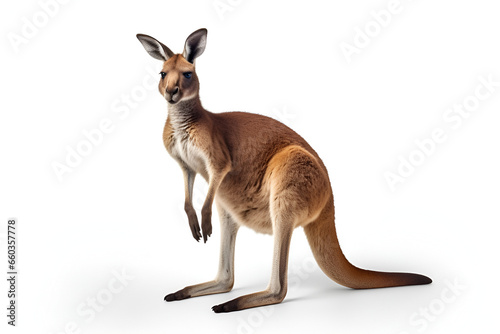 kangaroo isolated on white © alphazero
