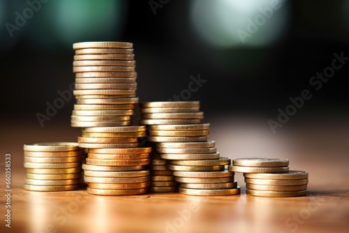 macro shot of coins stack for retirement savings