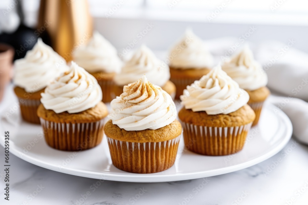 pumpkin muffins with cream cheese frosting