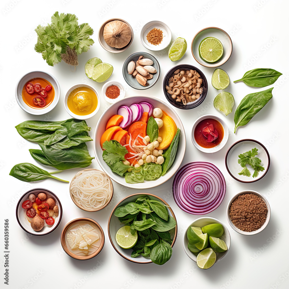 set of vegetables, generative ai
