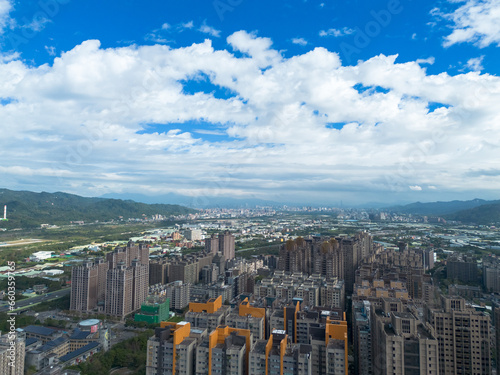 Aerial view of Sanxia District in New Taipei City  Taiwan. National Taipei University  NTPU  located here.