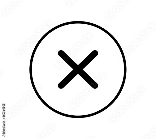 Illustration of a dark cross in a white circle