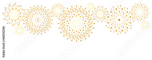 background golden fireworks vector for new year element