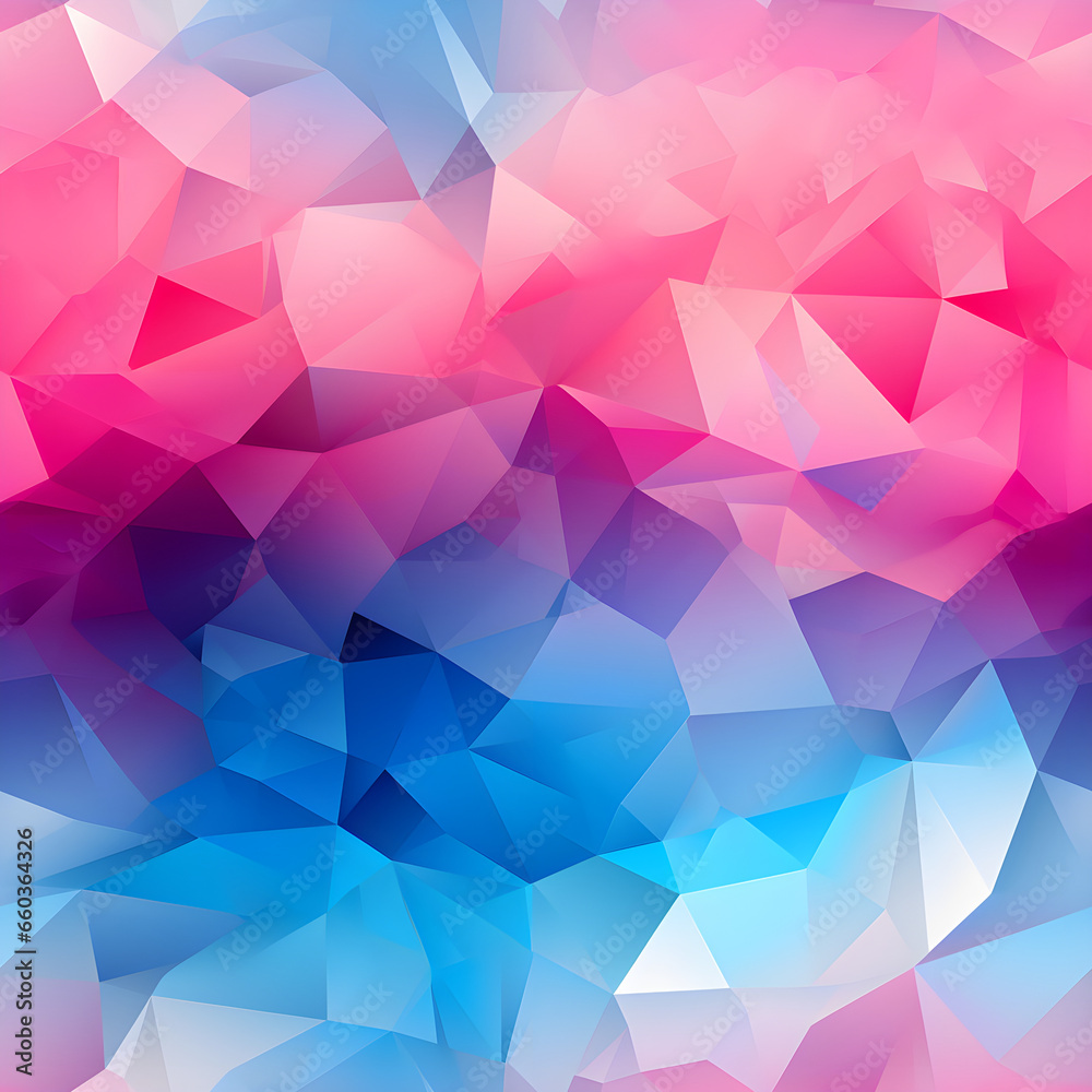 Abstract polygon pink and blue wallpaper, 4k - vibrant color background. Generative AI Abstract polygon pink and blue wallpaper, 4k - vibrant color background. Generative AI
