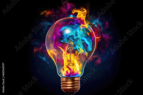 Light Bulb in front of a dark Background