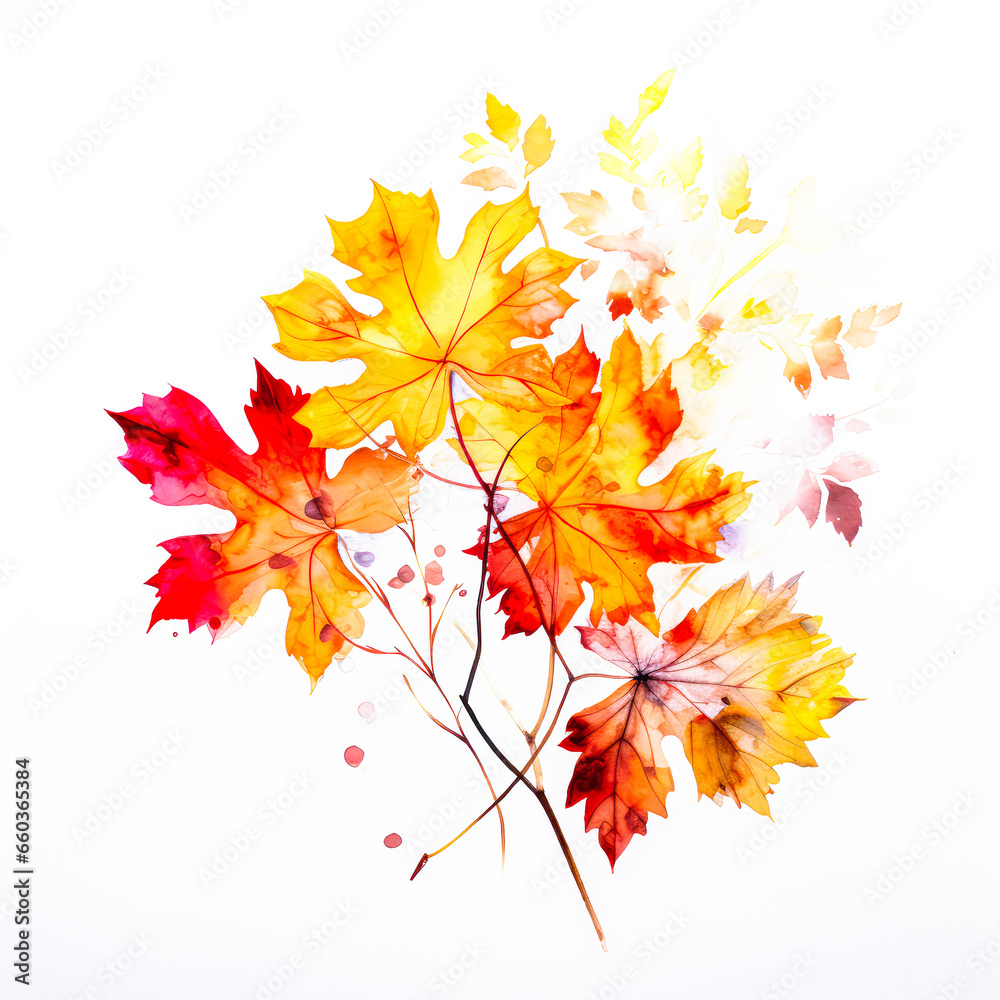 Captivating Autumn Artwork with Oak Leaves and Foliage - A Botanical Masterpiece Captivating Autumn Artwork with Oak Leaves and Foliage - A Botanical Masterpiece