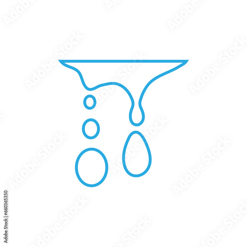 Water drops icon vector. Water illustration sign. Spray symbol. Ocean logo. Sea mark.