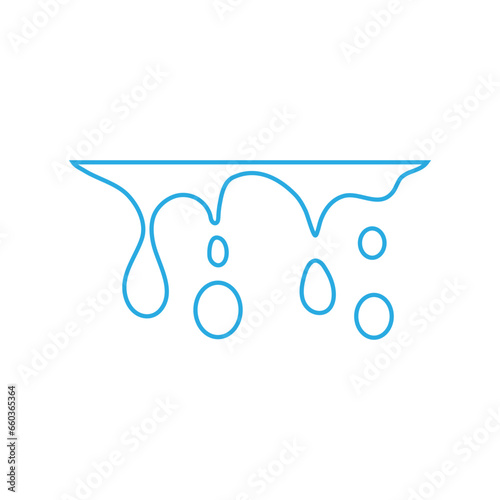 Water drops icon vector. Water illustration sign. Spray symbol. Ocean logo. Sea mark.