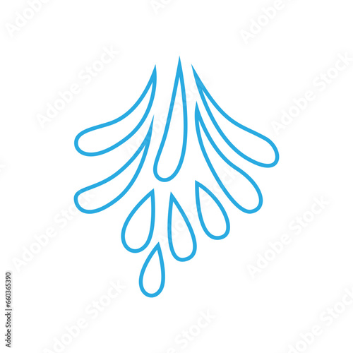 Water drops icon vector. Water illustration sign. Spray symbol. Ocean logo. Sea mark.