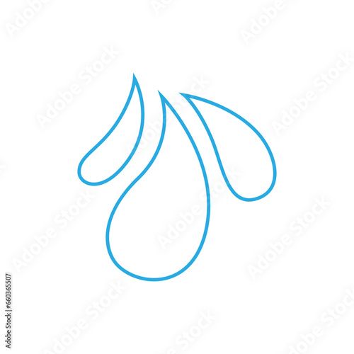 Water drops icon vector. Water illustration sign. Spray symbol. Ocean logo. Sea mark.