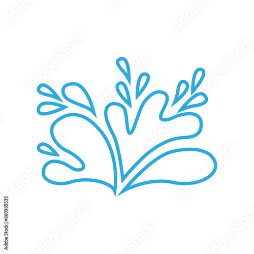 Water drops icon vector. Water illustration sign. Spray symbol. Ocean logo. Sea mark.