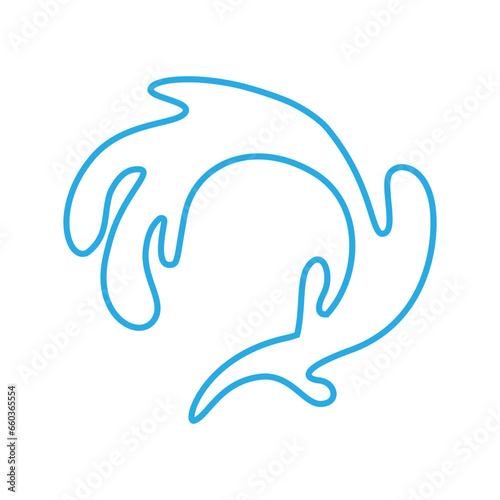 Water drops icon vector. Water illustration sign. Spray symbol. Ocean logo. Sea mark.