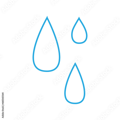 Water drops icon vector. Water illustration sign. Spray symbol. Ocean logo. Sea mark.