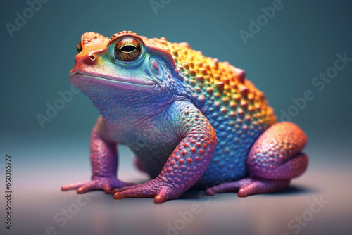 A pastel-colored geometric-style Toad artwork with intricate geometric shapes and soft pastel hues, showcasing the beauty of nature in a modern design. 