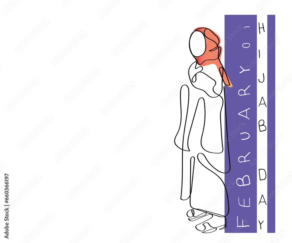 line art vector of an asian girl in hijab. Muslim girl vector. hijab day art . happy hijab day to al hijabi line art vector of an asian girl in hijab. Muslim girl vector. hijab day art . happy hijab day to al hijabi
