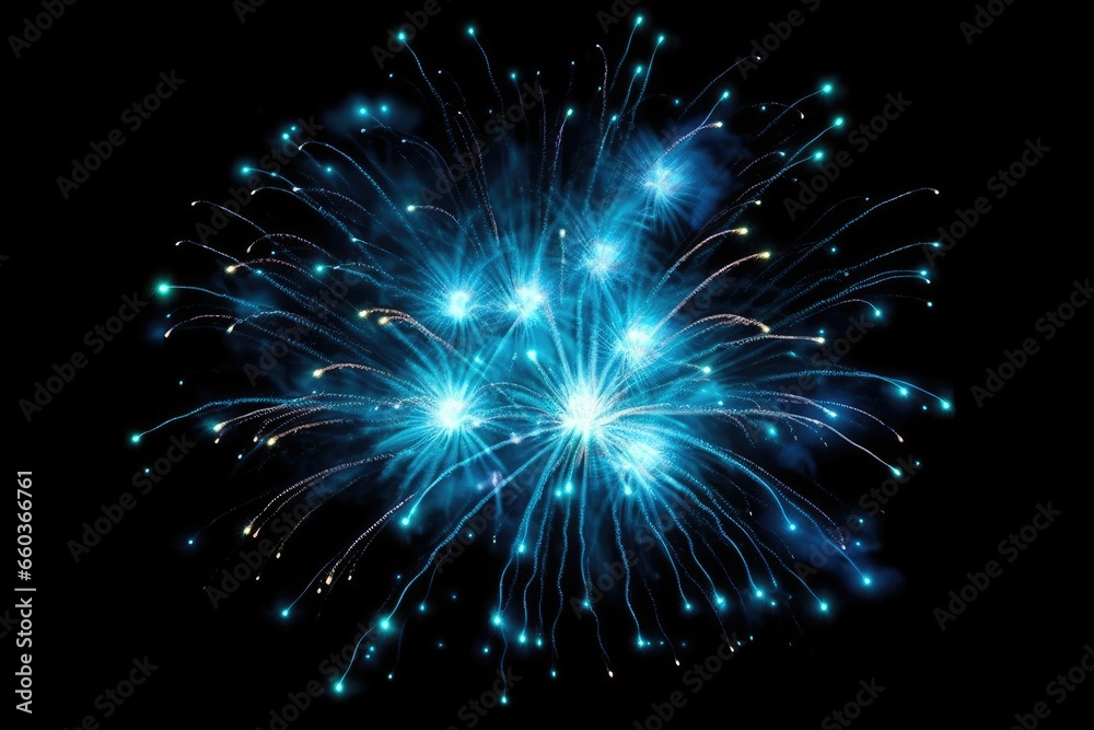 Obraz premium Coming in Happy New Year 2024 , background sparks on fireworks colorful in the night sky