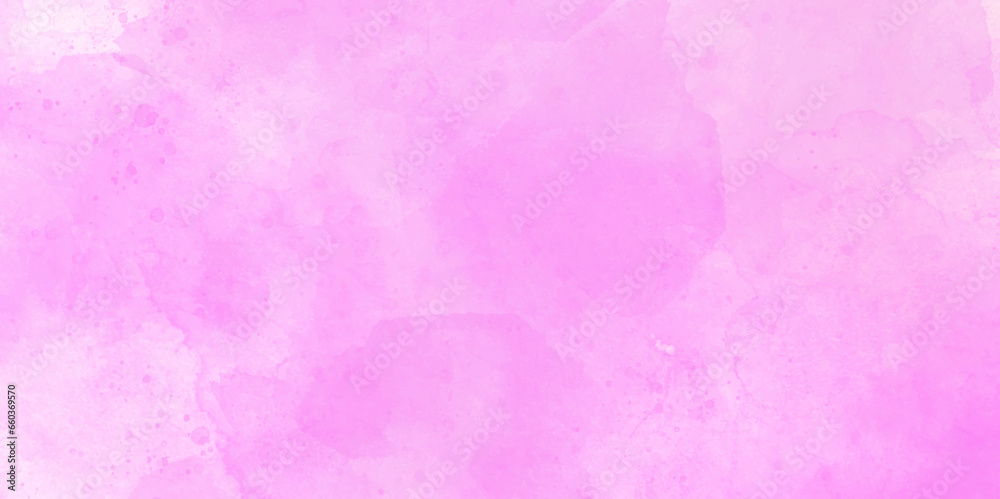 Pink background with watercolor cloud and sky. pink sky and natural white cloud. pink cloud sky on art graphics, pink background.	
