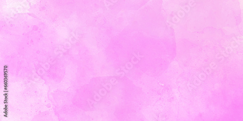 Pink background with watercolor cloud and sky. pink sky and natural white cloud. pink cloud sky on art graphics, pink background. 