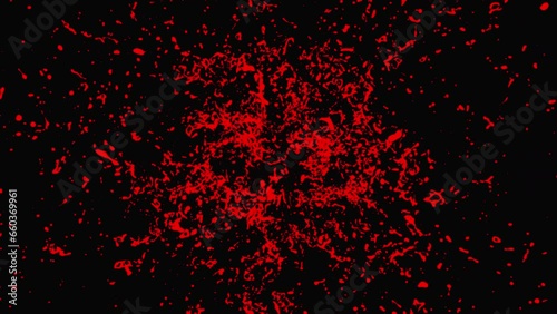 Abstract red blood ink watercolor splatter splash on black background, dangerous horror. Blood splash on black background, Red blood transition pattern background. High quality 4k footage. 