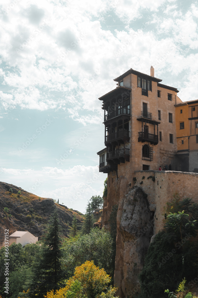 Famosas casas colgantes en la ciudad de Cuenca, españa