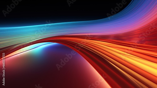 Abstract Waving illuminated Bright Colors Background, AI generated image