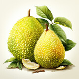 watercolor Jackfruit Teaclipart, Generative Ai