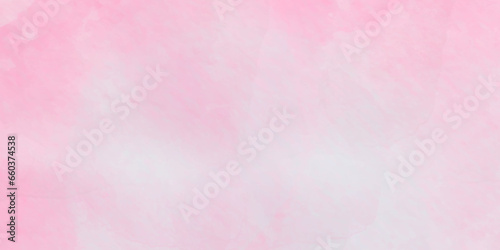 Pink background with watercolor cloud and sky. pink sky and natural white cloud. pink cloud sky on art graphics, pink background.