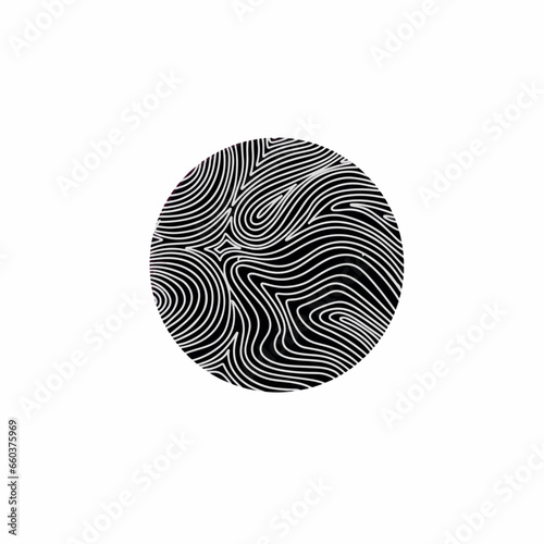 Abstract seamless pattern with curved lines. Vector illustration.
