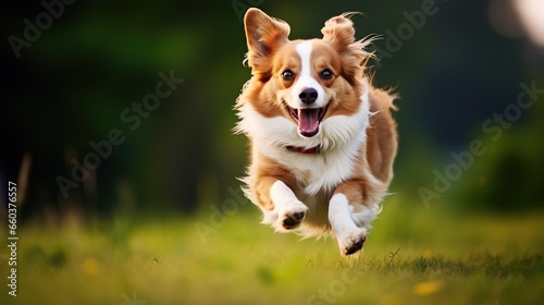 Studio photo of adorable cute dog looking at the camera