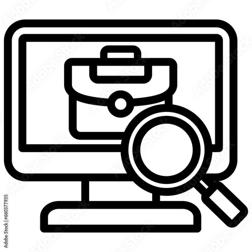Job Portal Outline Icon