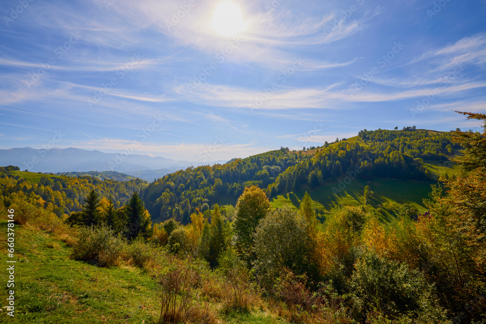 Mountain landscape from the rural areas of the Carpathian mountains in Romania. Mountain landscape from the rural areas of the Carpathian mountains in Romania.