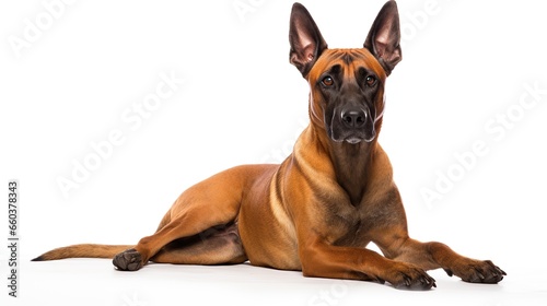 Studio photo of adorable cute dog looking at the camera