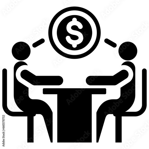 Negotiation Glyph Icon