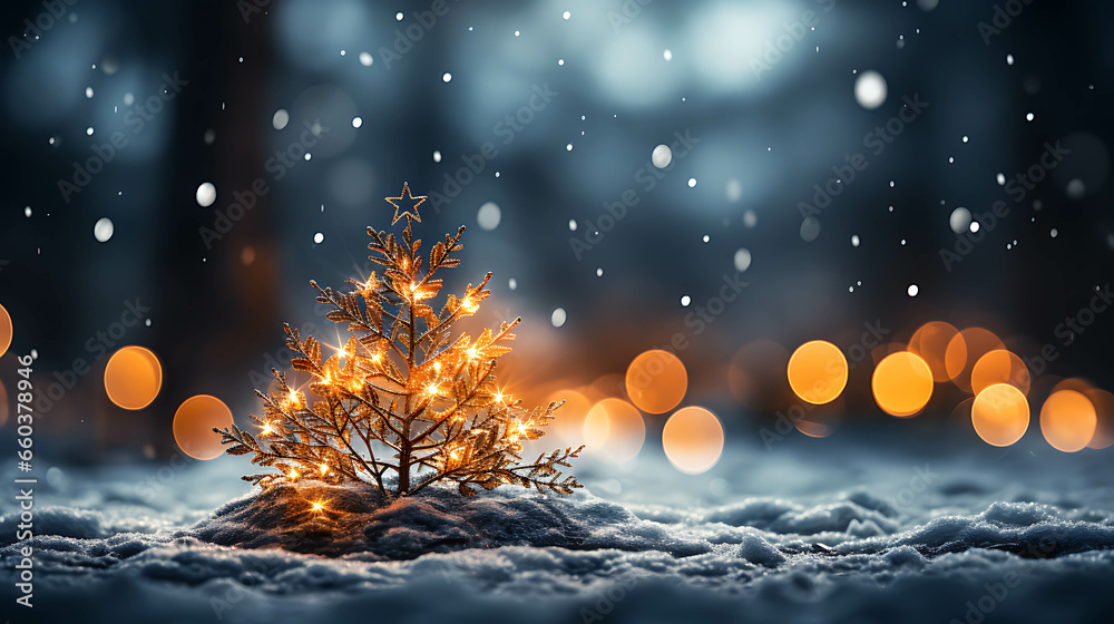 Fototapeta premium Landscapes with Christmas atmosphere