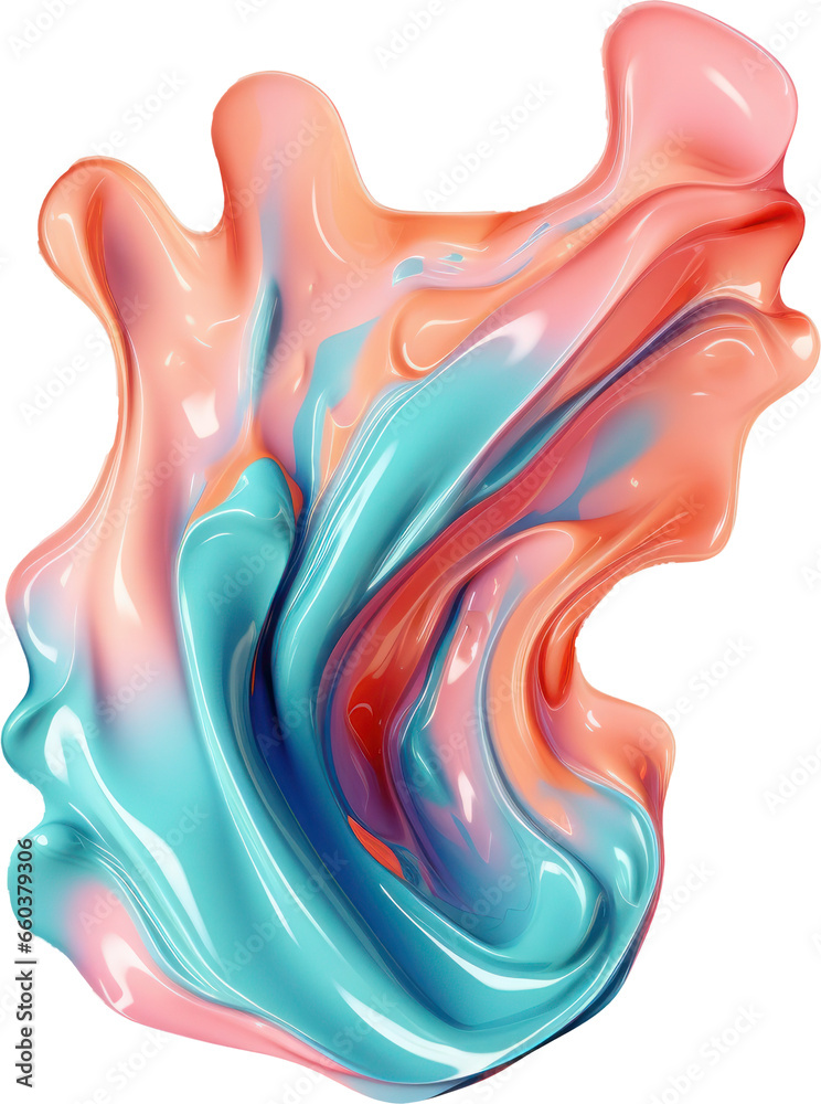 Abstract fluid graphic element design. Generative AI