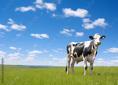 cow grazing on grass in a field