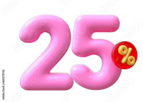 Promotion 25 Percent Pink Balloon Number 