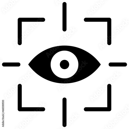 Eye Tap Glyph Icon