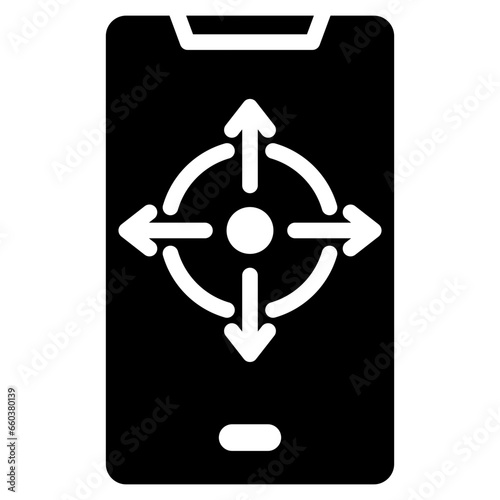 Smartphone Gyroscope Glyph Icon