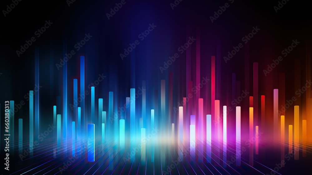 equalizer bar graph abstract background